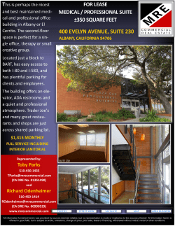 FOR LEASE MEDICAL / PROFESSIONAL SUITE &plusmn;350 SQUARE