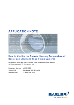 Monitoring the Housing Temperature of Basler ace Cameras
