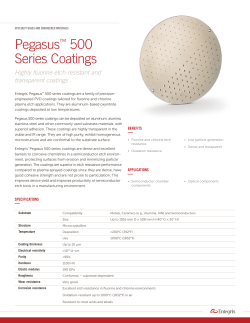 Pegasus&trade; 500 Series Coatings