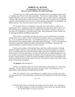 spiritual setups - The Two Kingdoms Network