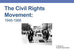 The Civil Rights Movement: 1948-1968