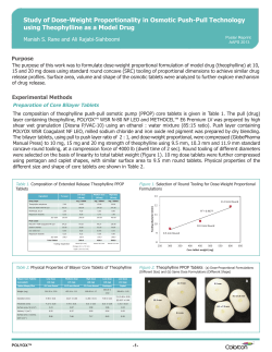 Study of Dose-Weight Proportionality in Osmotic Push-Pull