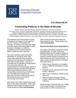 Commuting Patterns in the State of Nevada