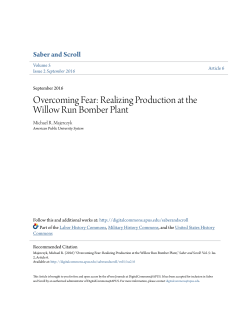 Realizing Production at the Willow Run Bomber Plant