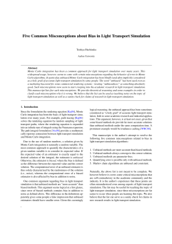 Five Common Misconceptions about Bias in Light Transport