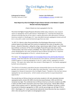 Press release - The Civil Rights Project at UCLA