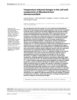Temperature-induced changes in the cell-wall