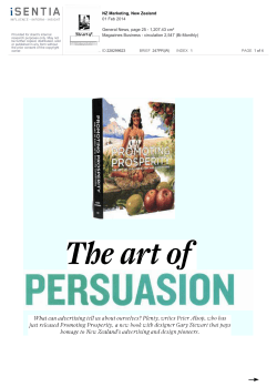 The Art of Persuasion - Promoting Prosperity