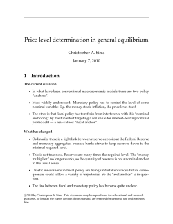 Price level determination in general equilibrium