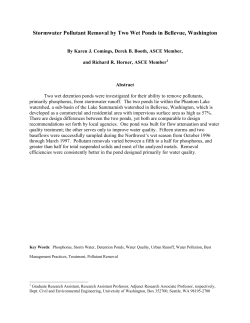 Stormwater Pollutant Removal by Two Wet Ponds in Bellevue