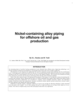 Nickel-containing alloy piping for offshore oil and
