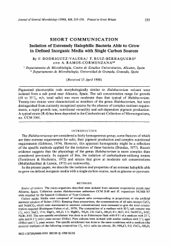 SHORT COMMUNICATION Isolation of Extremely