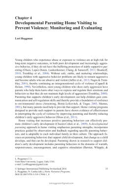 Developmental Parenting Home Visiting to Prevent Violence