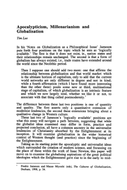 Globalisation - Sydney Open Journals online