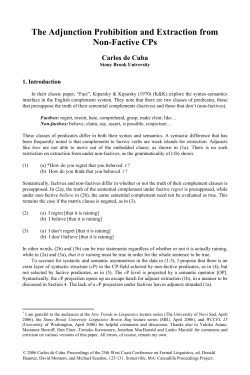 The Adjunction Prohibition and Extraction from Non