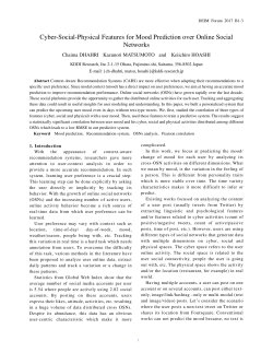 Cyber-Social-Physical Features for Mood Prediction over Online