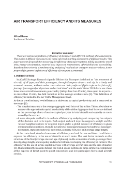 AIR TRANSPORT EFFICIENCY AND ITS MEASURES
