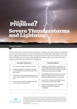 Are you prepared for severe thunderstorms and lightning
