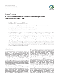 A Suitable Polysulfide Electrolyte for CdSe Quantum Dot