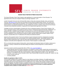 tenure track position in french education