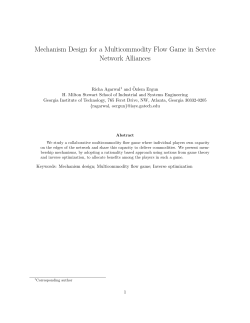 Mechanism Design for a Multicommodity Flow Game in Service