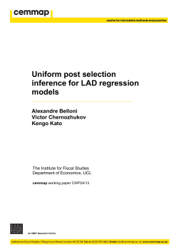 Uniform post selection inference for LAD regression models