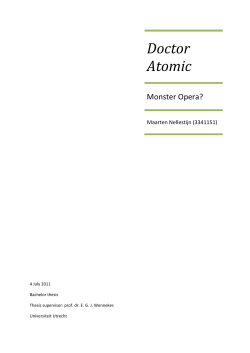 Bachelor thesis - Doctor Atomic