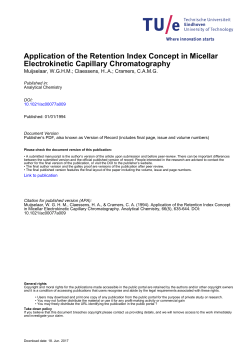 Application of the Retention Index Concept in Micellar Electrokinetic