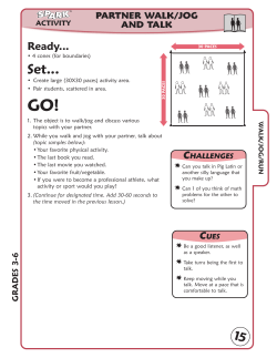 Partner Walk/Jog and Talk Lesson Plan