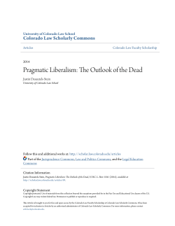 Pragmatic Liberalism: The Outlook of the Dead