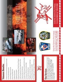 Earlysville Volunteer Informational pamphlet