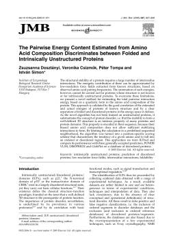 The Pairwise Energy Content Estimated from Amino Acid