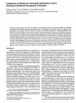 Comparison of Models for Nucleotide Substitution Used in Maximum