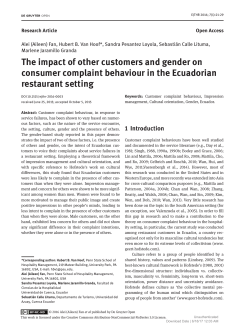 The impact of other customers and gender on consumer complaint