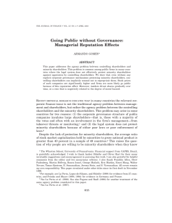 Going Public without Governance: Managerial Reputation Effects