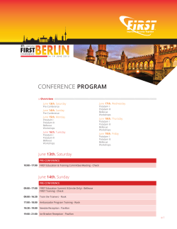 FIRST.Org Conference Program 2015