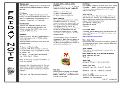 26th February - St James` Church of England Primary School