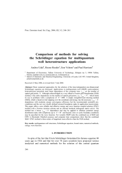 Comparison of methods for solving the Schr&ouml;dinger equation for