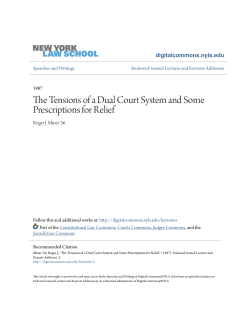 The Tensions of a Dual Court System and Some Prescriptions for