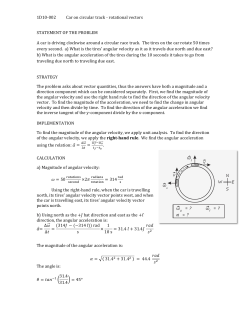 1D10-002 Car on circular track - rotational vectors STATEMENT OF