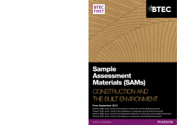 Construction Sample Assessment Materials
