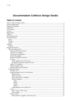 PDF documentation - Colibrico Design Studio