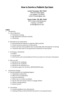 GO-07 outline - American Academy of Optometry