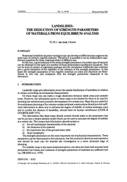 landslides: the deduction of strength parameters of materials from