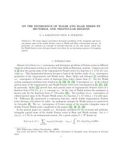ON THE DIVERGENCE OF WALSH AND HAAR SERIES BY