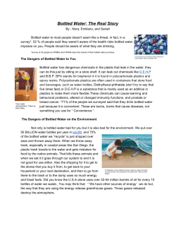 Bottled Water: The Real Story
