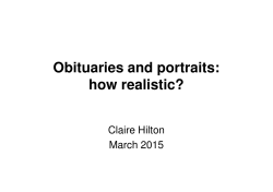 Obituaries and portraits: how realistic?