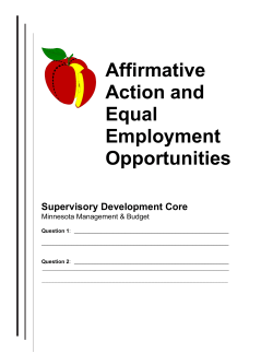 Affirmative Action and Equal Employment Opportunities