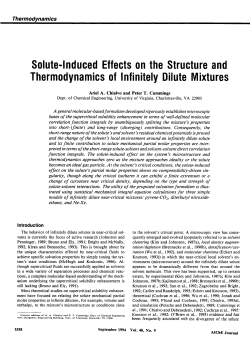 Solute-Induced Effects on the Structure and