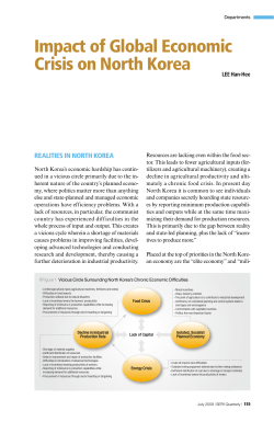 Impact of Global Economic Crisis on North Korea